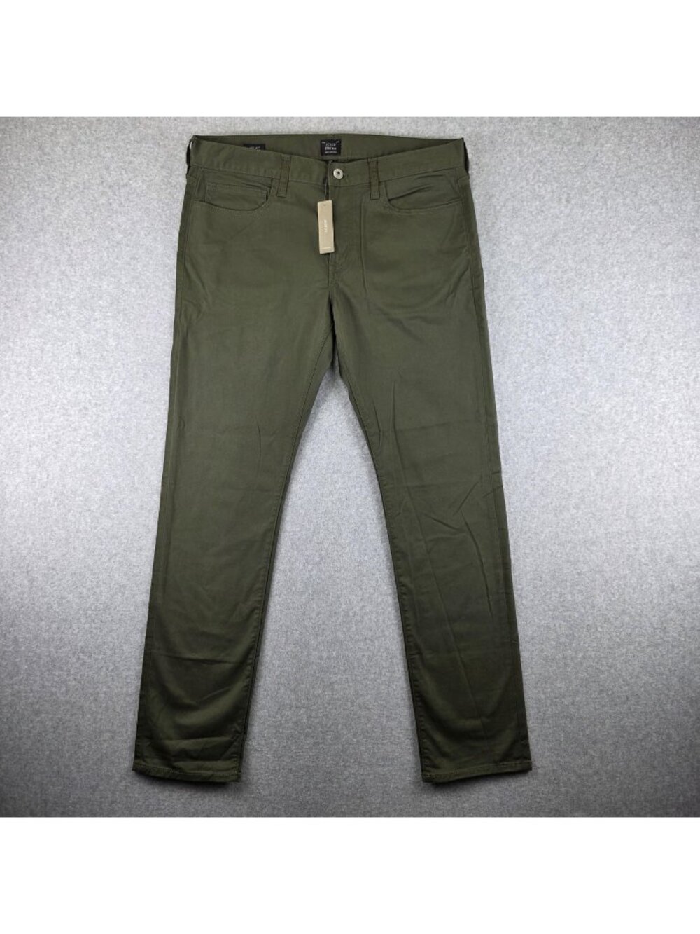 J.Crew 484 Pants Mens 34x32 Green Slim Chino Stretch NWT